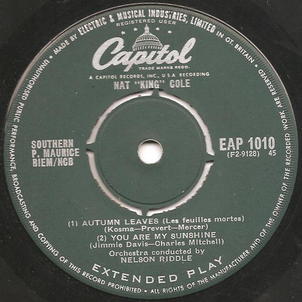 Nat King Cole : Nat 'King' Cole (7", EP)