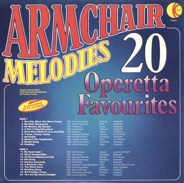 David Gray (10) : Armchair Melodies (20 Operetta Favourites) (LP, Gat)