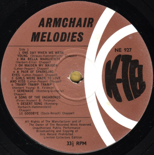 David Gray (10) : Armchair Melodies (20 Operetta Favourites) (LP, Gat)