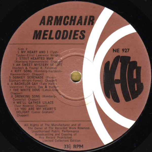 David Gray (10) : Armchair Melodies (20 Operetta Favourites) (LP, Gat)