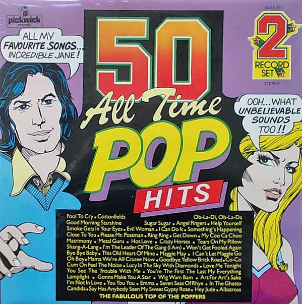 The Top Of The Poppers : 50 All Time Pop Hits (2xLP, Comp)