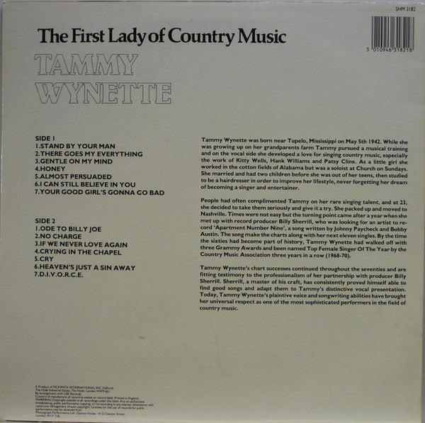 Tammy Wynette : The First Lady Of Country Music (LP, Comp)