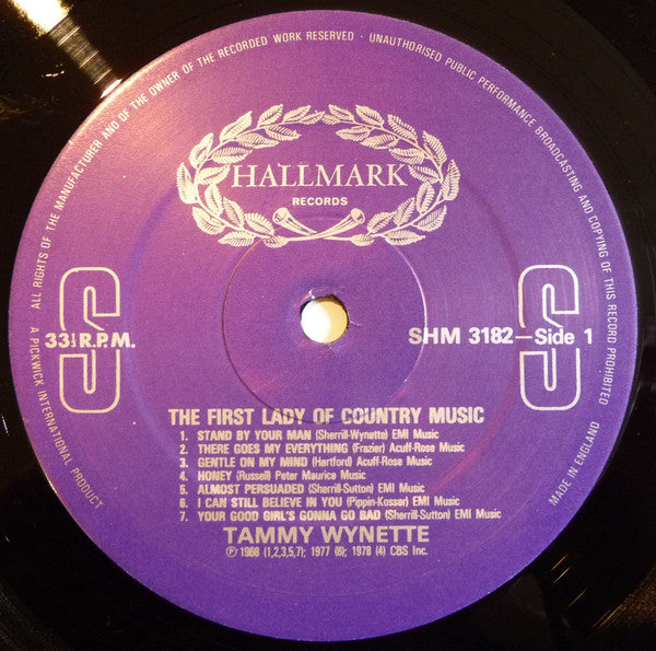 Tammy Wynette : The First Lady Of Country Music (LP, Comp)