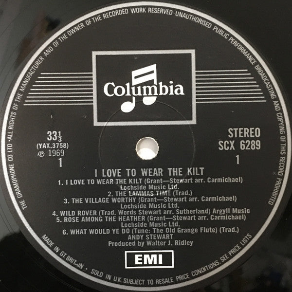 Andy Stewart : I Love To Wear The Kilt (LP)