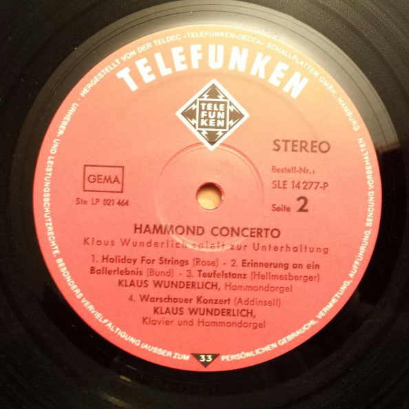 Klaus Wunderlich : Hammond Concerto (LP, Album)
