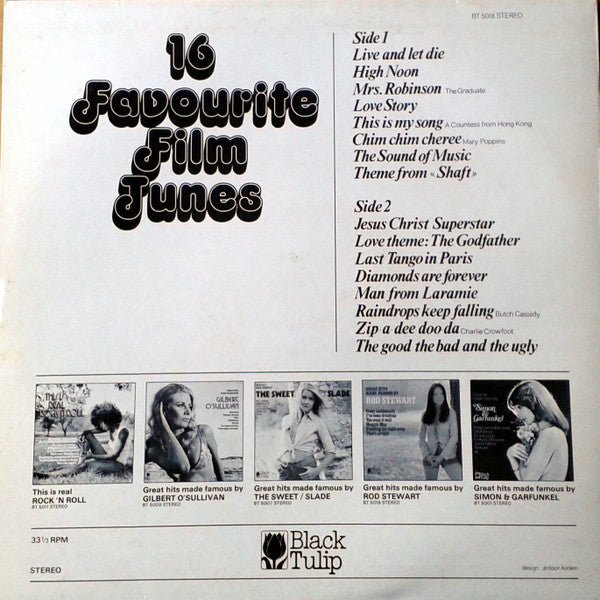 The Jerry Overstreet Orchestra And Singers : 16 Favourite Film Tunes (LP, Comp)