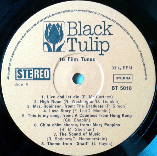 The Jerry Overstreet Orchestra And Singers : 16 Favourite Film Tunes (LP, Comp)
