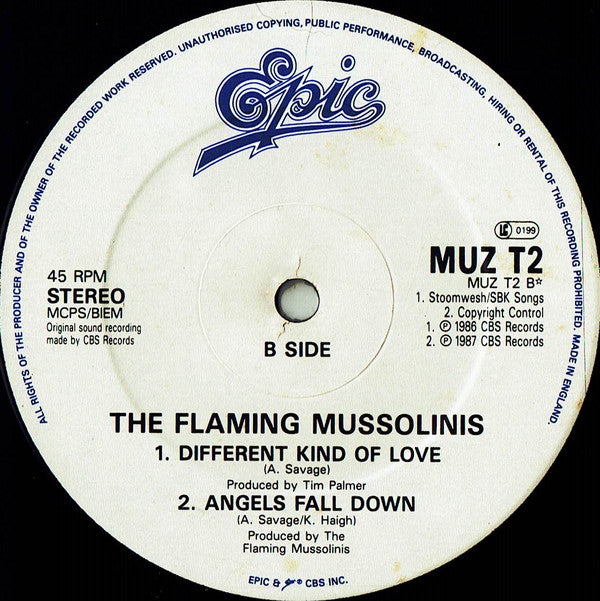 The Flaming Mussolinis : Different Kind Of Love (12", Single)