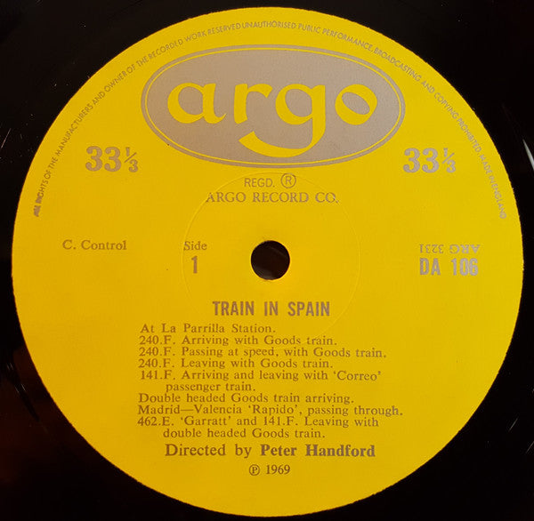 No Artist : Trains In Spain (LP, Mono)
