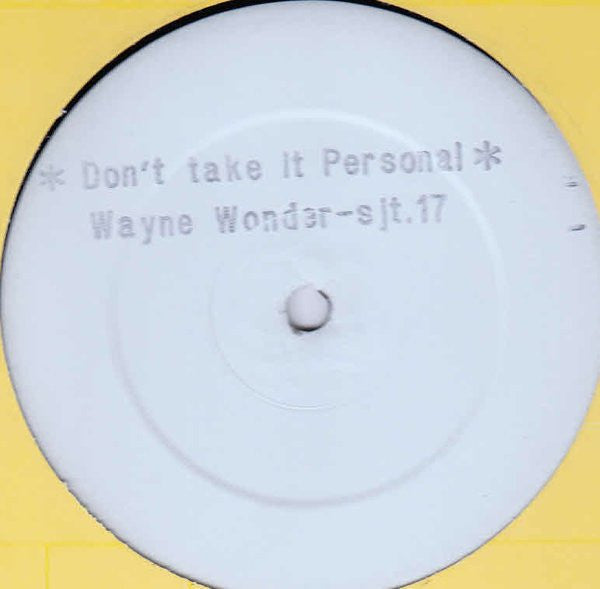 Wayne Wonder : Don't Take It Personal (12", W/Lbl)
