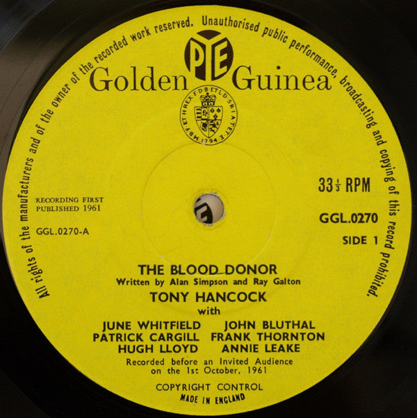 Tony Hancock : The Blood Donor / The Radio Ham (LP, Mono, RE)