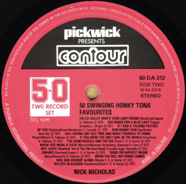 Nick Nicholas : 50 Swinging Honky Tonk Favourites (2xLP)