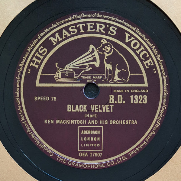 Ken Mackintosh And His Orchestra : Black Velvet / Riot In Cell Block 11 (Shellac, 10")