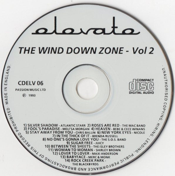 Various : The Wind Down Zone Volume 2 (CD, Comp)