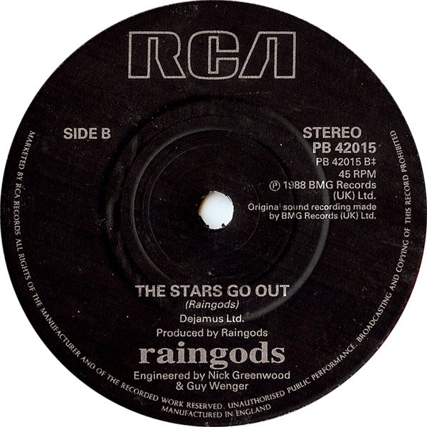 Raingods : Tears In The Rain (7", Single)
