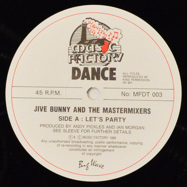 Jive Bunny And The Mastermixers : Let's Party / Auld Lang Syne (12")