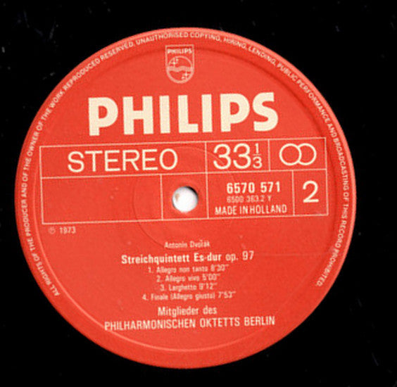 Antonín Dvořák, Stephen Bishop-Kovacevich, Philharmonisches Oktett Berlin : Klavierquintett Op.81 / Streichquintett Op.97 (LP, RE)