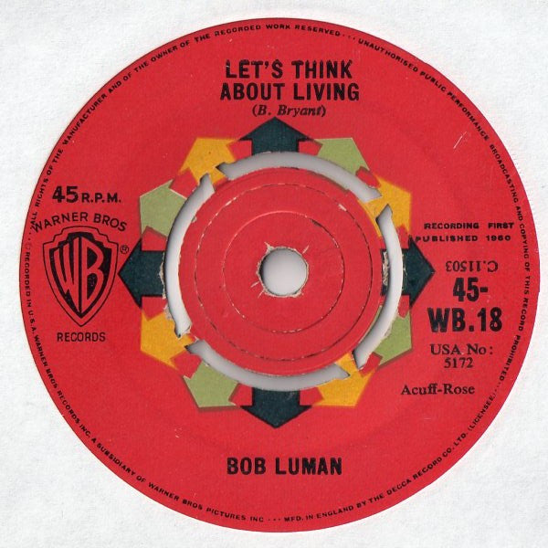 Bob Luman : Let's Think About Living (7", Single)