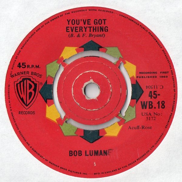 Bob Luman : Let's Think About Living (7", Single)