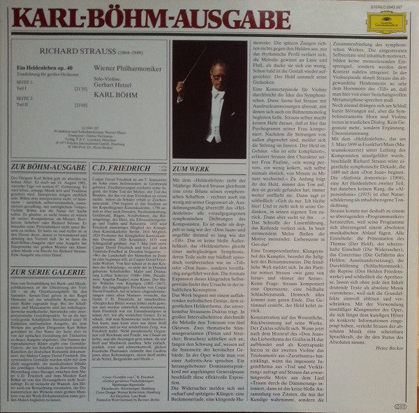 Wiener Philharmoniker, Gerhart Hetzel, Karl Böhm, Richard Strauss : Ein Heldenleben (LP)