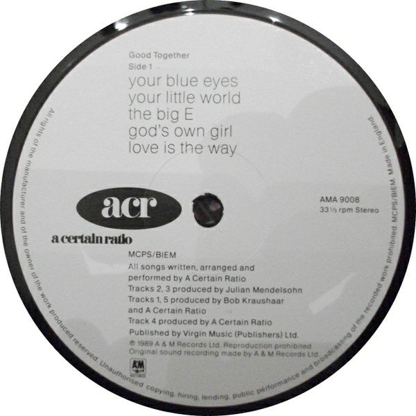 A Certain Ratio : Good Together (LP, Album)