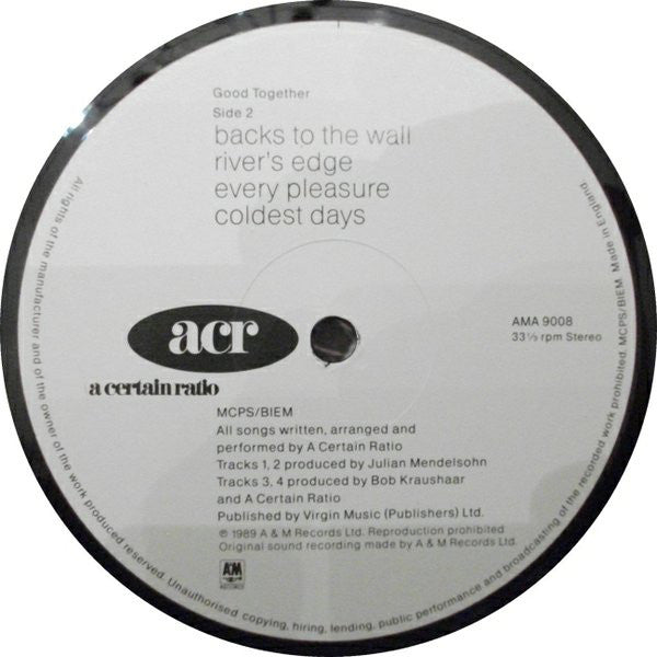 A Certain Ratio : Good Together (LP, Album)