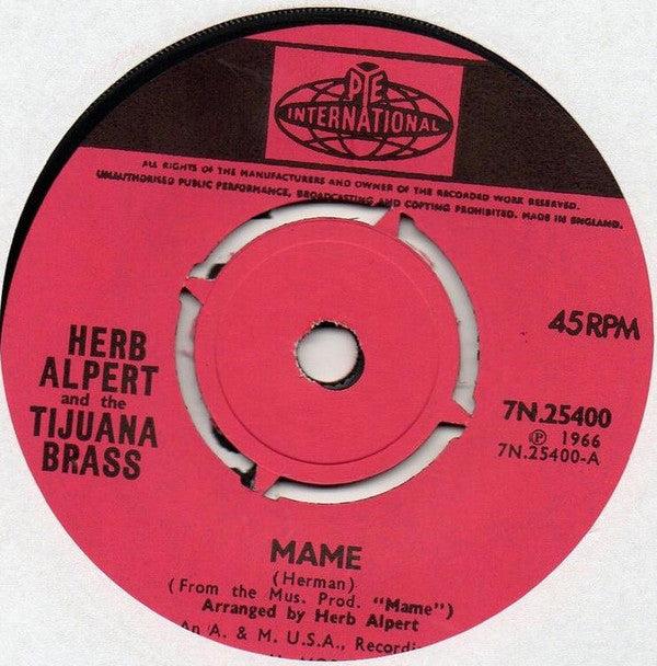 Herb Alpert & The Tijuana Brass : Mame (7", Single)