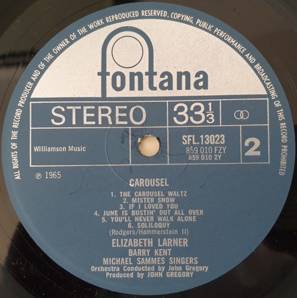 Elizabeth Larner, Barry Kent And The Mike Sammes Singers : The King And I / Carousel (LP, RE)