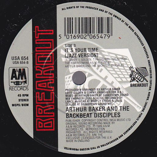 Arthur Baker And The Backbeat Disciples Featuring Shirley Lewis : It's Your Time (7", Single, Pap)