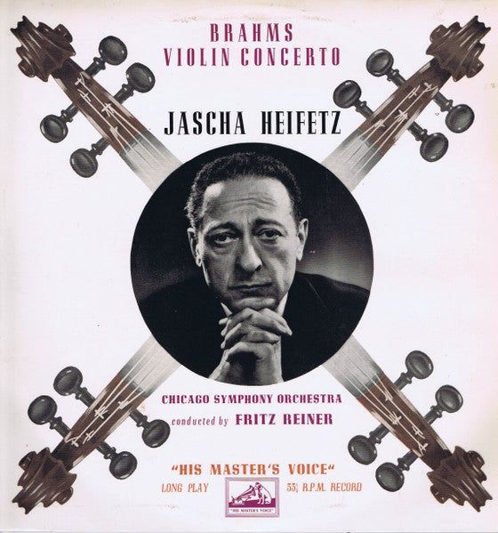 Johannes Brahms, Jascha Heifetz, Chicago Symphony Orchestra, Fritz Reiner : Violin Concerto (LP, Mono)