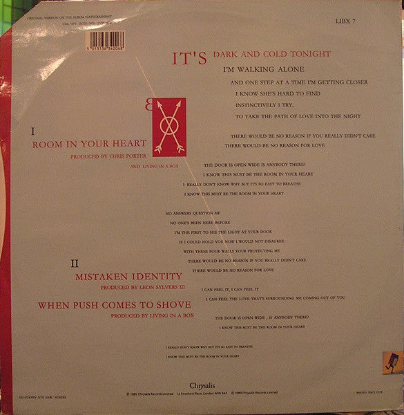 Living In A Box : Room In Your Heart (12", Single)