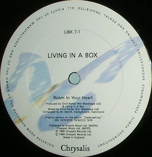 Living In A Box : Room In Your Heart (12", Single)