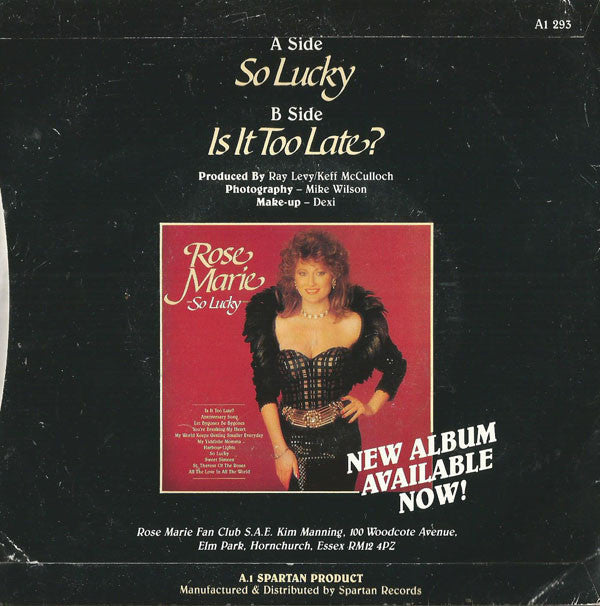 Rose Marie (3) : So Lucky (7", Single)