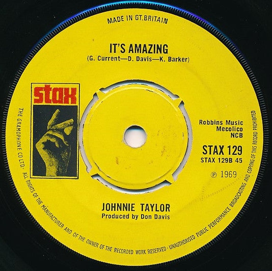 Johnnie Taylor : I Could Never Be President (7", Single)