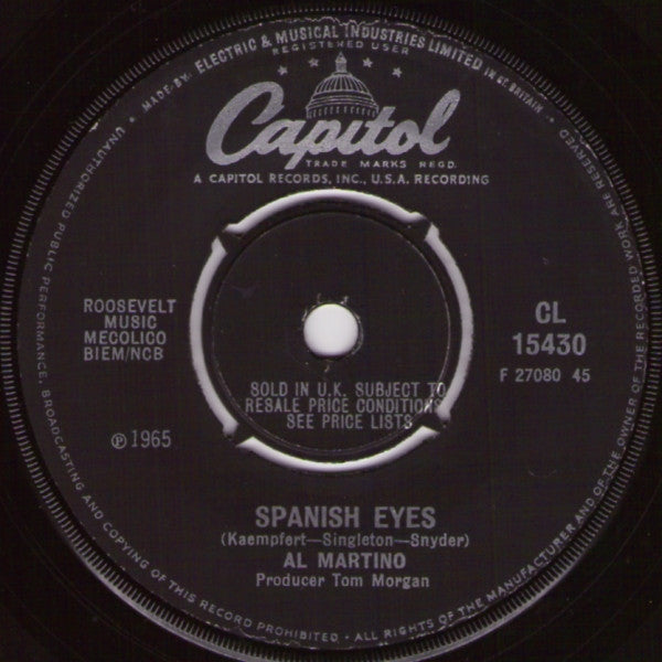 Al Martino : Spanish Eyes (7", Single)
