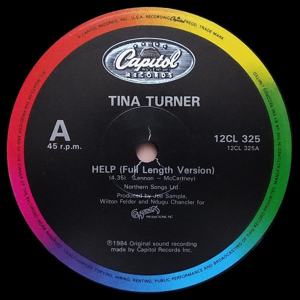Tina Turner : Help (Full Length Version) (12", Single)