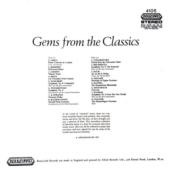 Various : Gems From The Classics (LP, Comp)