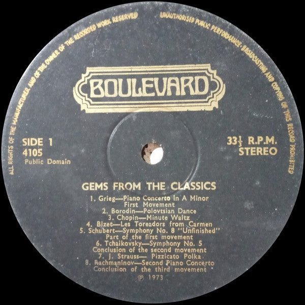 Various : Gems From The Classics (LP, Comp)