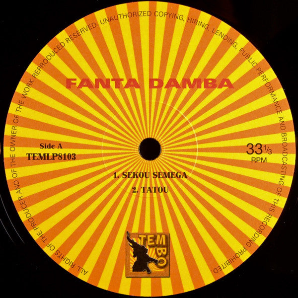 Fanta Damba Accompagnée A La Cora Par  Batourou Sekou Kouyate : Fanta Damba (LP, Album, RE, RM, Unofficial)