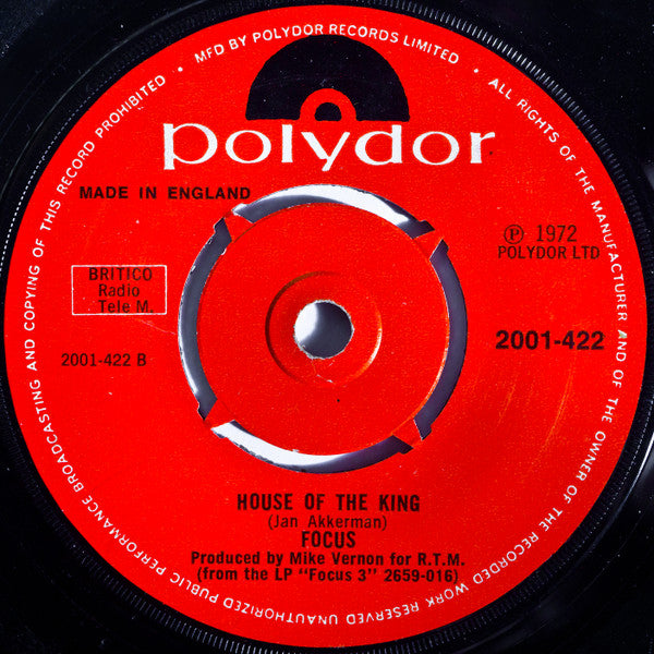 Focus (2) : Sylvia / House Of The King (7", Single, 4-P)