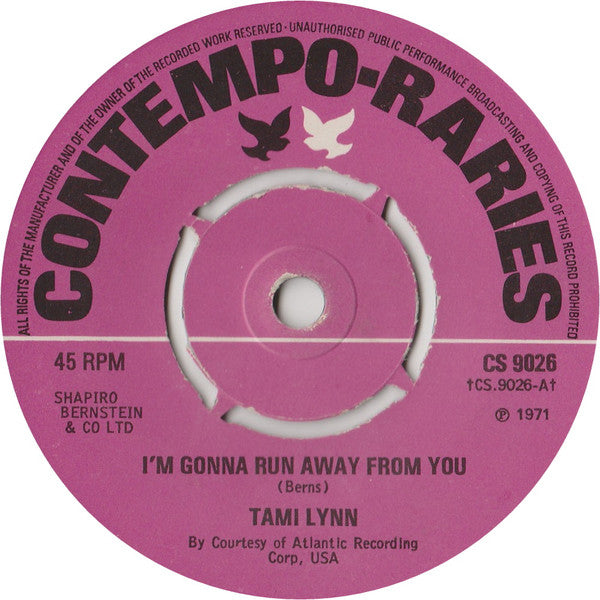 Tami Lynn : I'm Gonna Run Away From You (7", RE, 4-P)