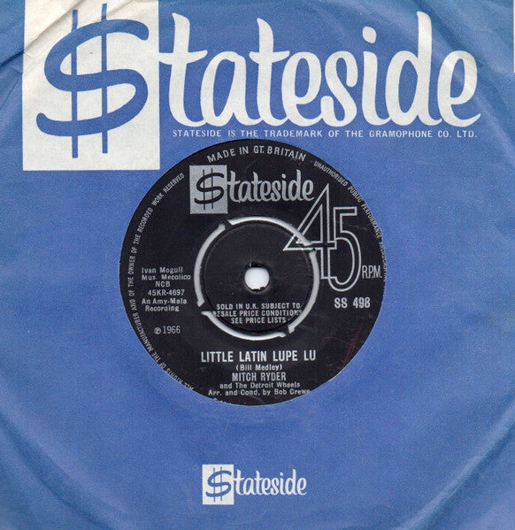 Mitch Ryder And The Detroit Wheels* : Little Latin Lupe Lu (7", Single)