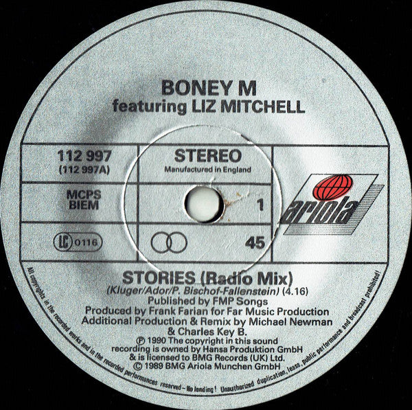 Boney M. : Stories (7", Single)
