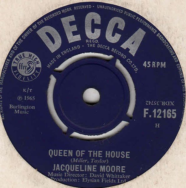 Jacqueline Moore : Queen Of The House (7")