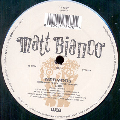 Matt Bianco : Nervous (Extended Re-Recorded Version) (12", Single)