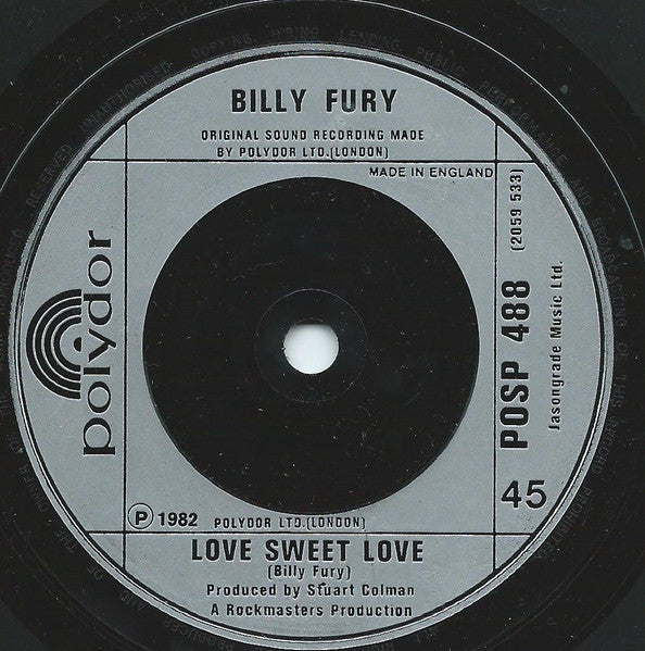 Billy Fury : Love Or Money (7", Single)
