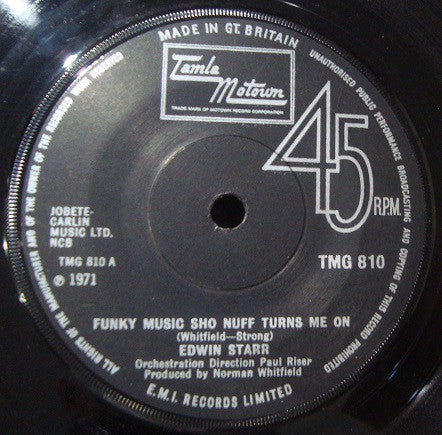 Edwin Starr : Funky Music Sho Nuff Turns Me On (7")