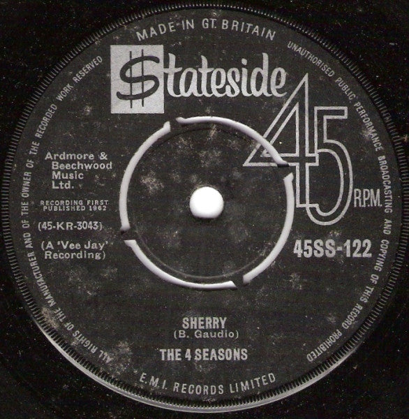 The Four Seasons : Sherry (7", Single)