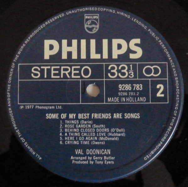 Val Doonican : Some Of My Best Friends Are Songs (2xLP, Album)