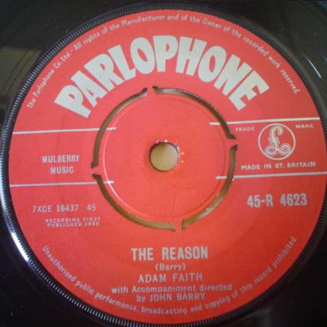Adam Faith : Poor Me (7", Single)